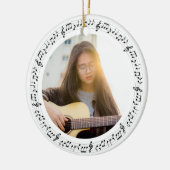 ミュージシャンフォトミュージックノート セラミックオーナメント (左)