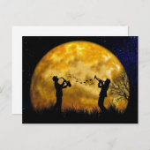 ミュージシャンフルムーンウォーター色 ポストカード (正面/裏面)