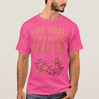 ミュージシャンフルート奏者おもしろいフルートミュージカルインストゥル Tシャツ