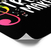 ミュージシャンプリン歌唱トレブルクレフ、 音符記号音楽愛好家 ポスター (角)