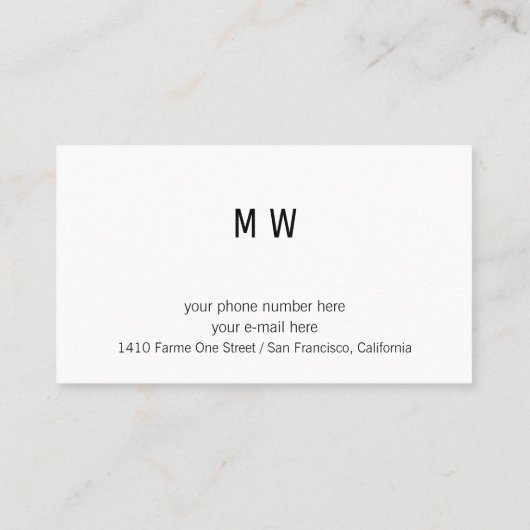 ミュージシャンホワイトビジネスカード（ギター付） 名刺 (裏面)