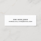 ミュージシャンホワイト名刺(ギター付) スキニー名刺 (裏面)