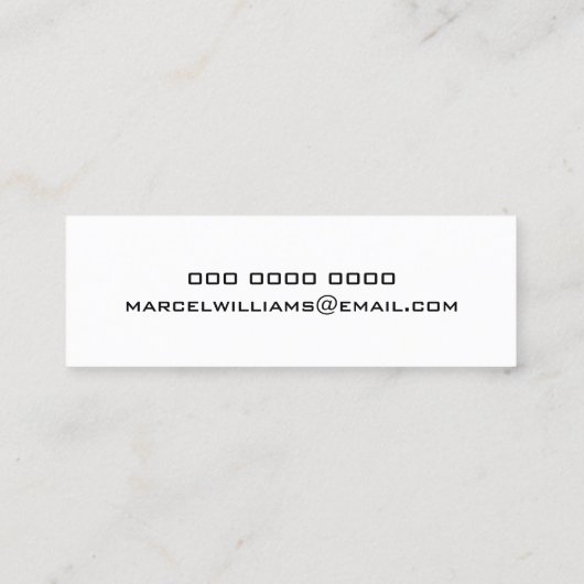 ミュージシャンホワイト名刺(ギター付) スキニー名刺 (裏面)