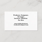 ミュージシャンホーンプレイヤー作曲家アレンジャー 名刺 (裏面)