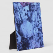 ミュージシャンポップ・アートのズブルーパープルアートプリント フォトプラーク (側面)