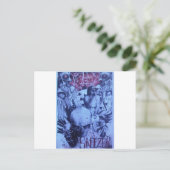 ミュージシャンポップ・アートのズブルーパープルアートプリント ポストカード (スタンド正面)
