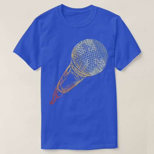 ミュージシャンマイクカラオケ音楽愛好家 Tシャツ (デザイン正面)