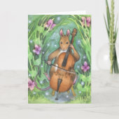ミュージシャンマウスチェロキュートイラストレーション カード (正面)