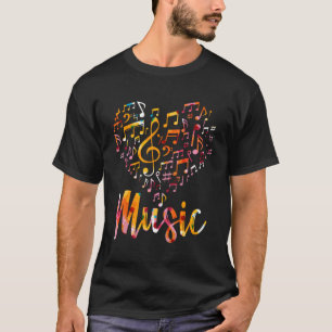 ミュージシャンミュージカルインストゥルート音楽ノートのトレブルクレフ、 音符記号 Tシャツ