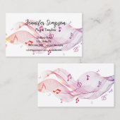 ミュージシャンミュージカルミュージックノート先生バンドシンガーB 名刺 (正面/裏面)