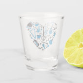 ミュージシャンミュージカル楽器ハートツール ショットグラス (裏面)
