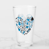 ミュージシャンミュージカル楽器ハートツール タンブラーグラス (正面)