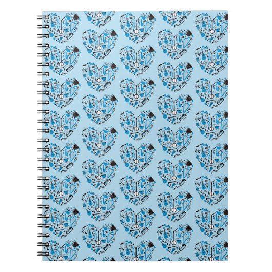 ミュージシャンミュージカル楽器ハートツール ノートブック (正面)