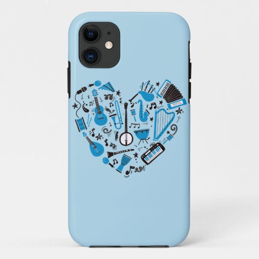 ミュージシャンミュージカル楽器ハートツール Case-Mate iPhoneケース (裏面)