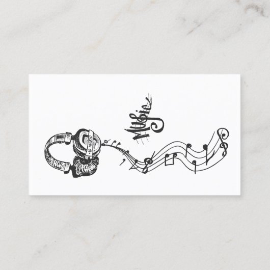 ミュージシャンミュージカル音符の歌唱インストラクター 名刺 (裏面)