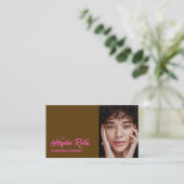 ミュージシャンミュージックソングライター写真QRコード 名刺 (スタンド正面)