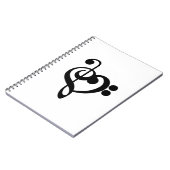 ミュージシャンミュージックハート- Treble Bassクレフ、 音符記号 ノートブック (左側)