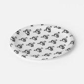 ミュージシャンミュージックハート- Treble Bassクレフ、 音符記号 ペーパープレート (アングル)