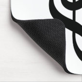 ミュージシャンミュージックハート- Treble Bassクレフ、 音符記号 マウスパッド (コーナー)