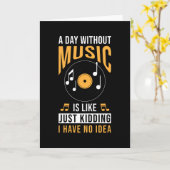 ミュージシャンミュージックファンことわざギフト カード (黄色い花)