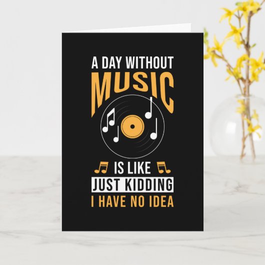 ミュージシャンミュージックファンことわざギフト カード (黄色い花)