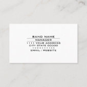 ミュージシャンロックバンド音楽業界ギターレッスン 名刺 (裏面)