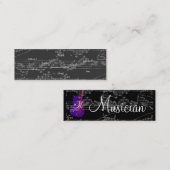 ミュージシャンヴィンテージグレーノートブライトギターII スキニー名刺 (正面/裏面)