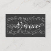 ミュージシャンヴィンテージグレーノートブライトギターVII 名刺 (裏面)