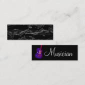 ミュージシャンヴィンテージグレーノートブリットギターI スキニー名刺 (正面/裏面)