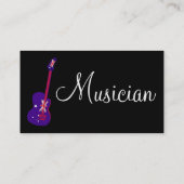 ミュージシャンヴィンテージグレーノートブリットギターI 名刺 (裏面)