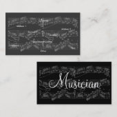 ミュージシャンヴィンテージグレーノートブリットギターIV 名刺 (正面/裏面)