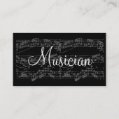 ミュージシャンヴィンテージグレーノートブリットギターIV 名刺 (裏面)