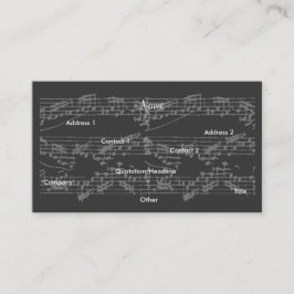 ミュージシャンヴィンテージグレーノートブリットギターIV 名刺