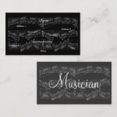 ミュージシャンヴィンテージグレーノートブリットギターVI 名刺 (正面/裏面)