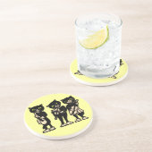 ミュージシャンヴィンテージ黒猫 コースター (側面)