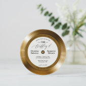 ミュージシャンヴィンテージLPビニル金ゴールドレコード結婚ズ 招待状 (スタンド正面)