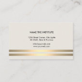 ミュージシャン先生ギター楽器金ゴールド 名刺 (裏面)