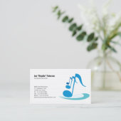 ミュージシャン名刺のミュージックノート 名刺 (スタンド正面)