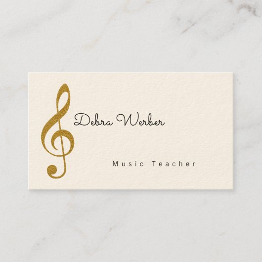 ミュージシャン名刺付き高音符 名刺 (正面)