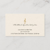 ミュージシャン名刺付き高音符 名刺 (裏面)