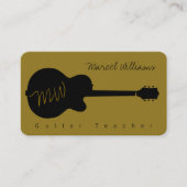 ミュージシャン名刺（ブラックギター付） 名刺 (正面)