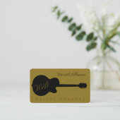 ミュージシャン名刺（ブラックギター付） 名刺 (スタンド正面)