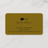 ミュージシャン名刺（ブラックギター付） 名刺 (裏面)