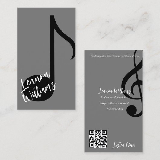 ミュージシャン名刺 名刺 (正面/裏面)