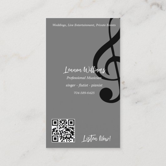 ミュージシャン名刺 名刺 (裏面)