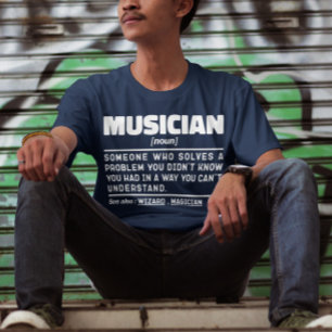 ミュージシャン名詞ミュージカル楽器ミーム おもしろい Tシャツ