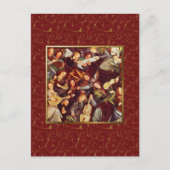 ミュージシャン天使。ファインアートクリスマスはがき シーズンポストカード (正面)