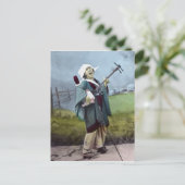 ミュージシャン日本の三味線ヴィンテージ番上音楽 ポストカード (スタンド正面)