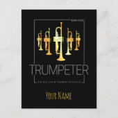 ミュージシャン生まれのラッパを吹き鳴らす シーズンポストカード (正面)