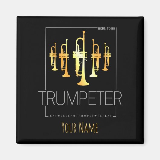 ミュージシャン生まれのラッパを吹き鳴らす マグネット (正面)